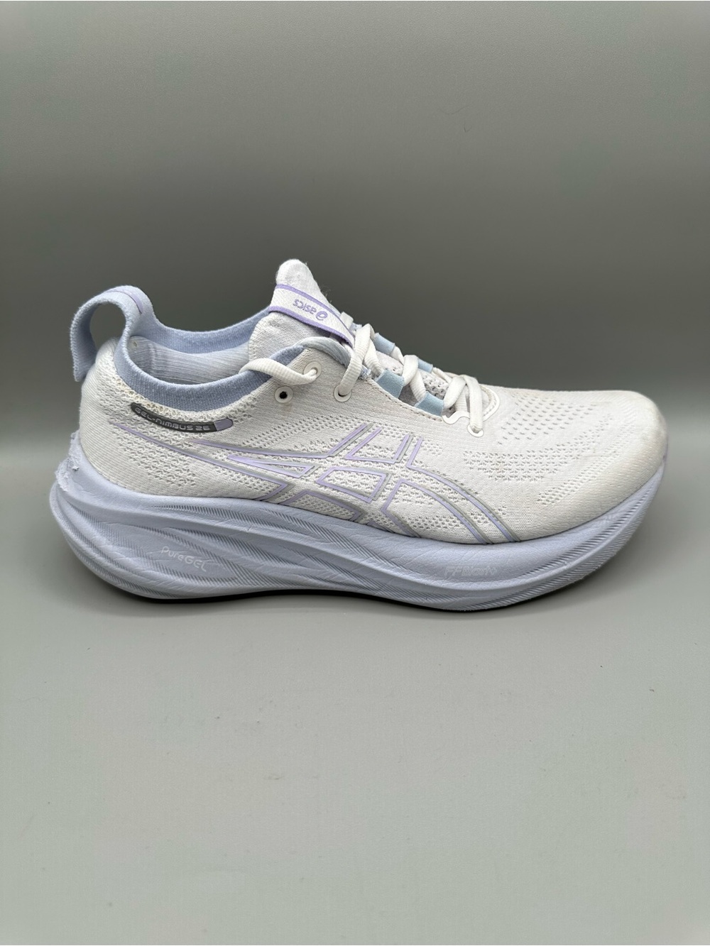 ASICS Gel Nimbus 26 Running Shoes Women 7.5 Platform White/Fresh Air - Picture 4 of 13